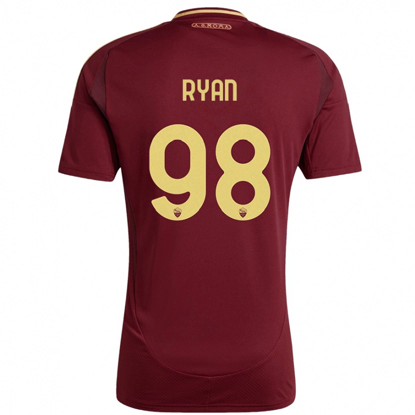 Danxen Dame Mathew Ryan #98 Rødt Brunt Gull Hjemmetrøye Drakt Trøye 2024/25 Skjorter T-Skjorte