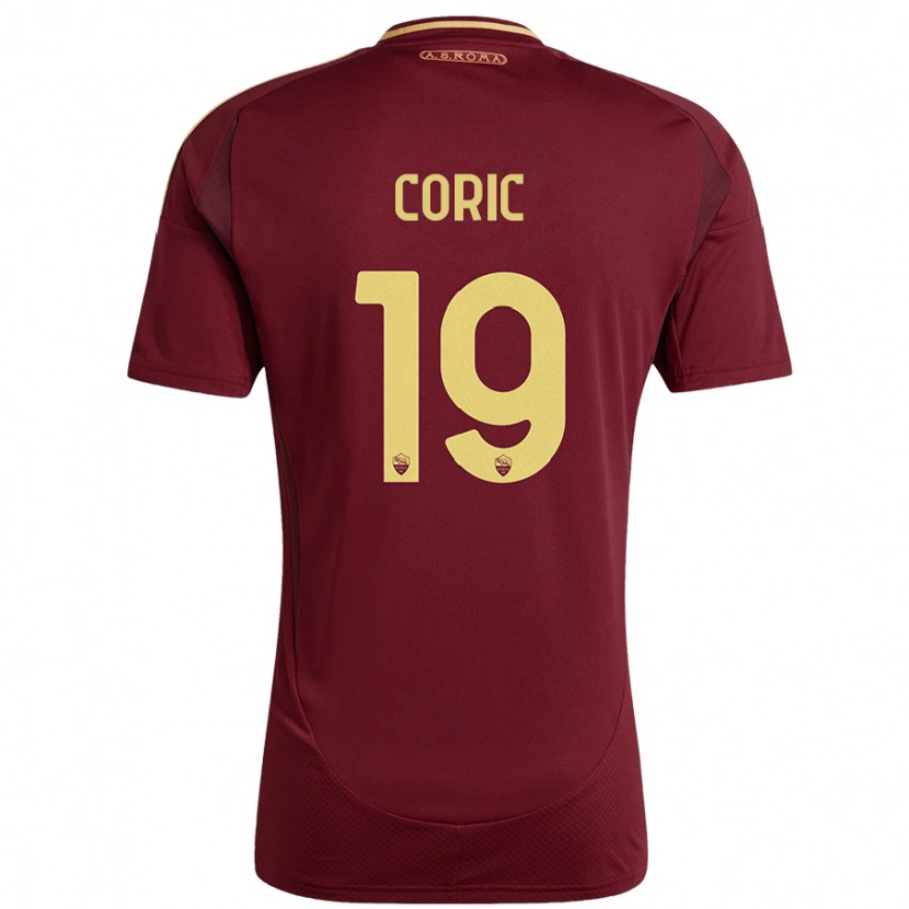 Danxen Dame Ante Coric #19 Rødt Brunt Gull Hjemmetrøye Drakt Trøye 2024/25 Skjorter T-Skjorte
