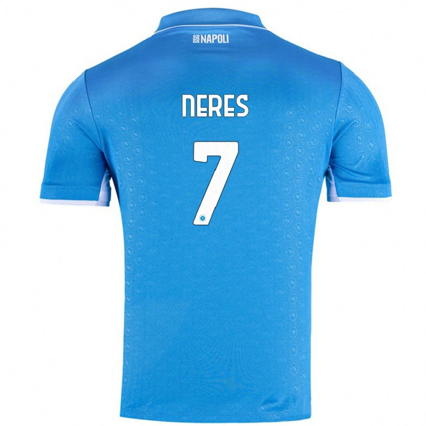 Danxen Dame David Neres #7 Himmelblå Hjemmetrøye Drakt Trøye 2024/25 Skjorter T-Skjorte