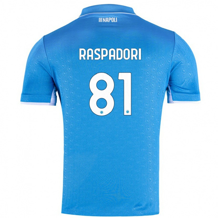 Danxen Dame Giacomo Raspadori #81 Himmelblå Hjemmetrøye Drakt Trøye 2024/25 Skjorter T-Skjorte