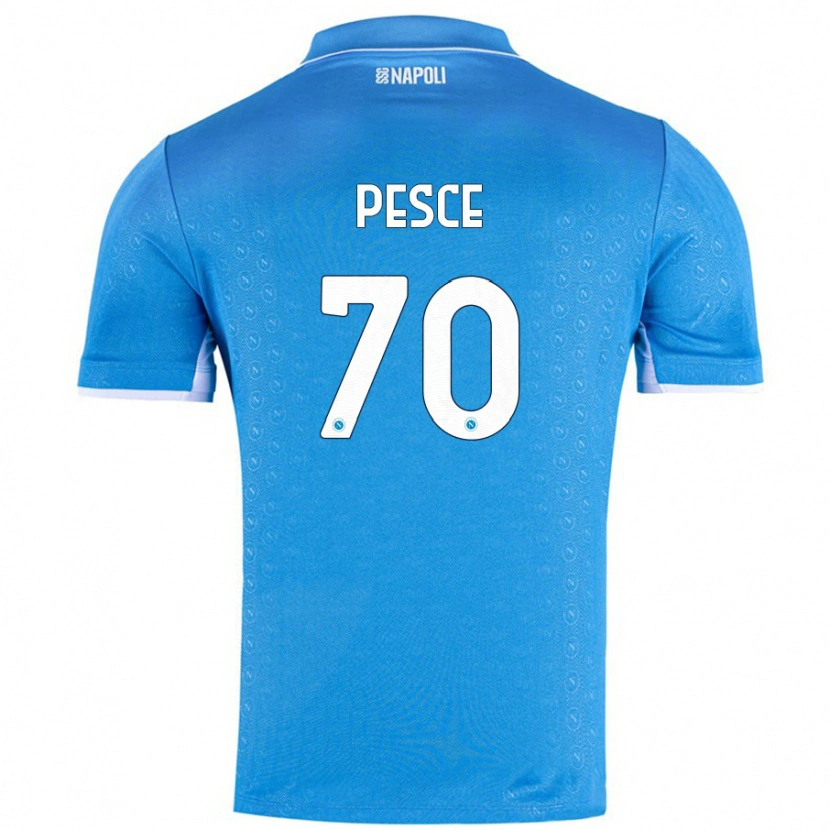 Danxen Dame Antonio Pesce #70 Himmelblå Hjemmetrøye Drakt Trøye 2024/25 Skjorter T-Skjorte