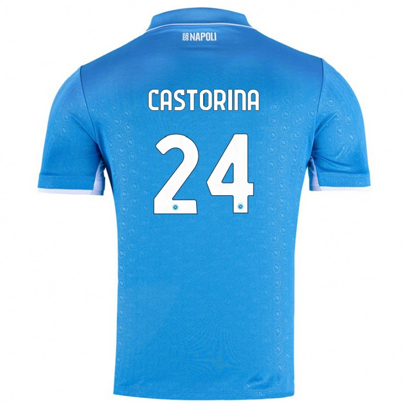 Danxen Dame Alessandro Castorina #24 Himmelblå Hjemmetrøye Drakt Trøye 2024/25 Skjorter T-Skjorte