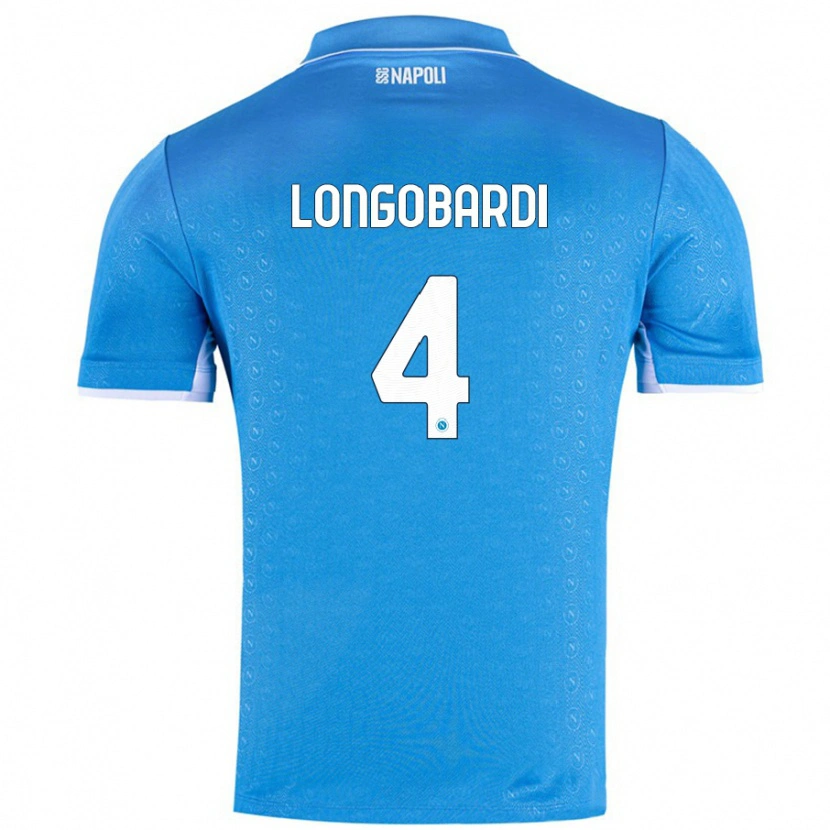Danxen Dame Salvatore Longobardi #4 Himmelblå Hjemmetrøye Drakt Trøye 2024/25 Skjorter T-Skjorte