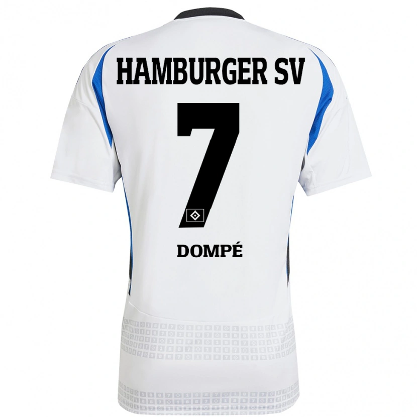 Danxen Dame Jean-Luc Dompé #7 Hvit Blå Hjemmetrøye Drakt Trøye 2024/25 Skjorter T-Skjorte