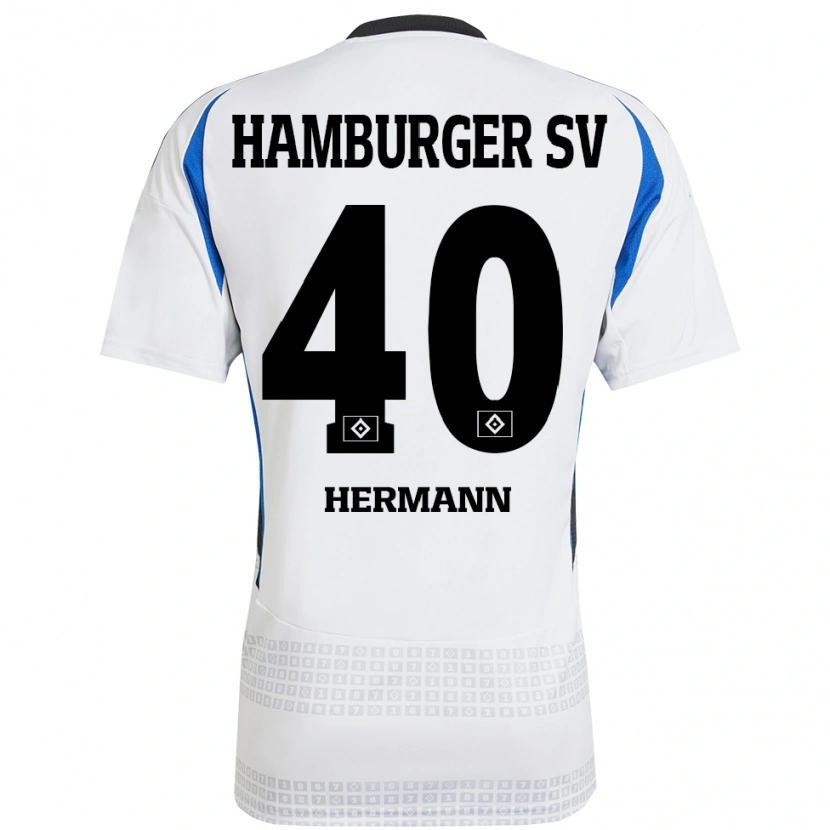 Danxen Dame Hannes Hermann #40 Hvit Blå Hjemmetrøye Drakt Trøye 2024/25 Skjorter T-Skjorte