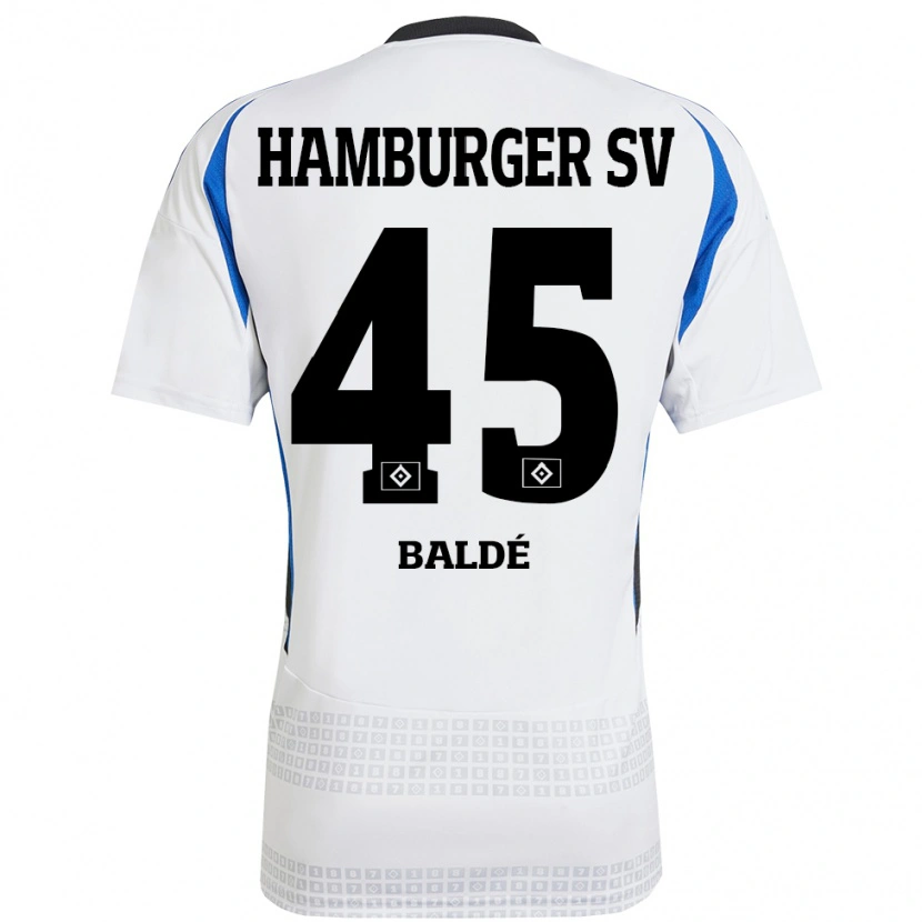 Danxen Dame Fabio Baldé #45 Hvit Blå Hjemmetrøye Drakt Trøye 2024/25 Skjorter T-Skjorte