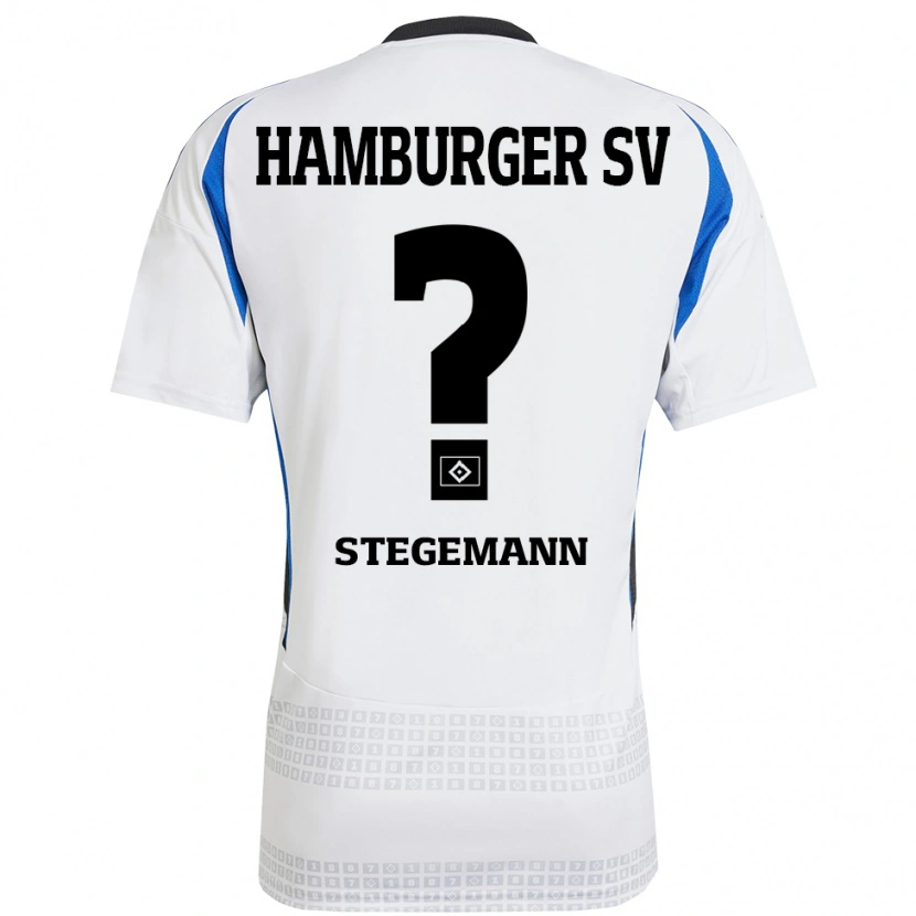 Danxen Dame Jean-Pierre Stegemann #0 Hvit Blå Hjemmetrøye Drakt Trøye 2024/25 Skjorter T-Skjorte
