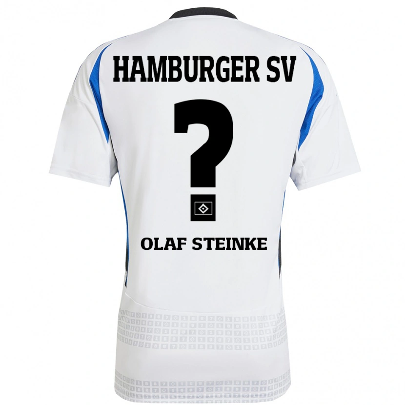 Danxen Dame Eric Olaf Steinke #0 Hvit Blå Hjemmetrøye Drakt Trøye 2024/25 Skjorter T-Skjorte