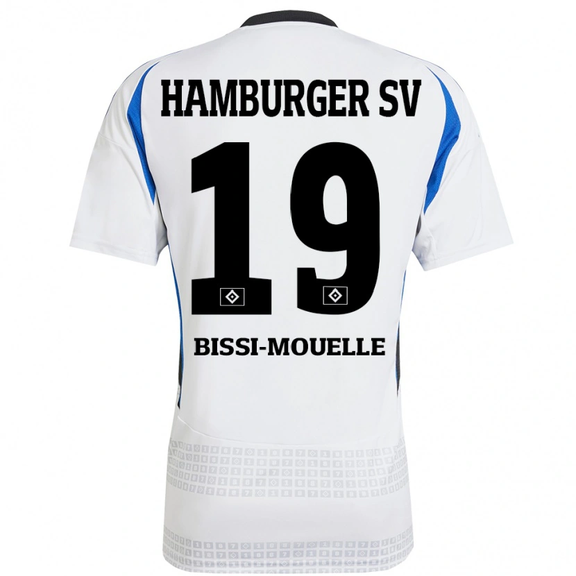 Danxen Dame Jason Bissi-Mouelle #19 Hvit Blå Hjemmetrøye Drakt Trøye 2024/25 Skjorter T-Skjorte