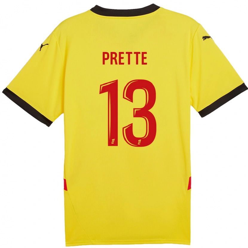 Danxen Dame Andréa Prette #13 Gul Rød Hjemmetrøye Drakt Trøye 2024/25 Skjorter T-Skjorte