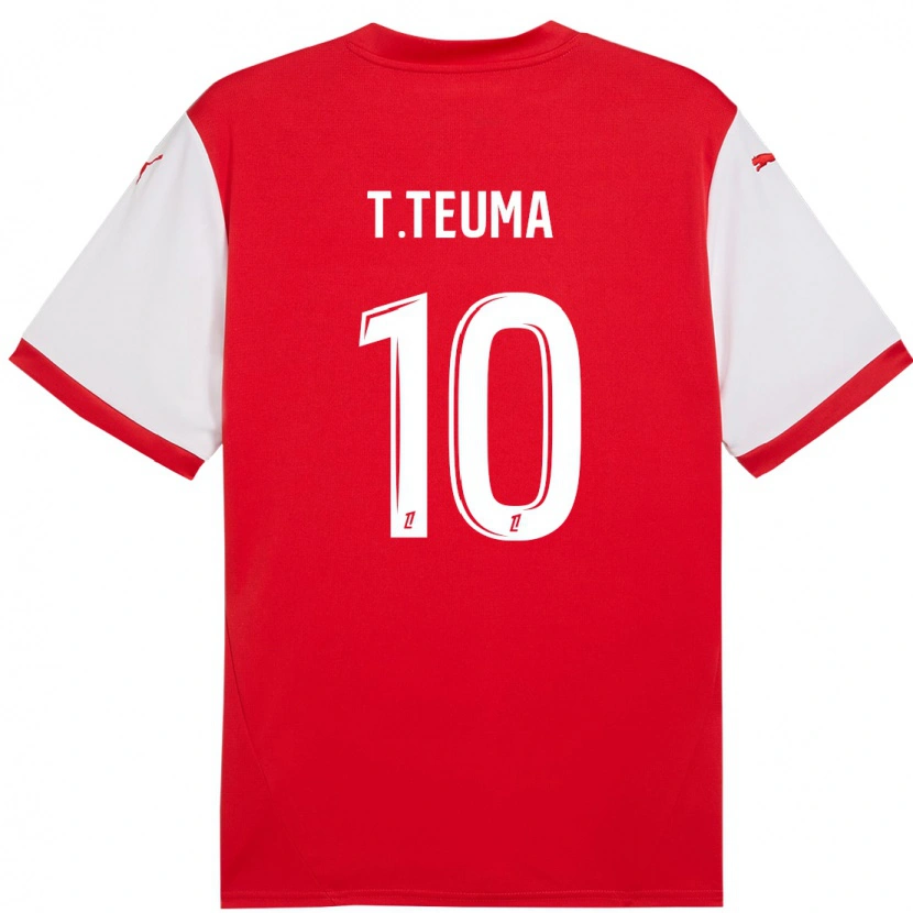 Danxen Dame Teddy Teuma #10 Rød Hvit Hjemmetrøye Drakt Trøye 2024/25 Skjorter T-Skjorte