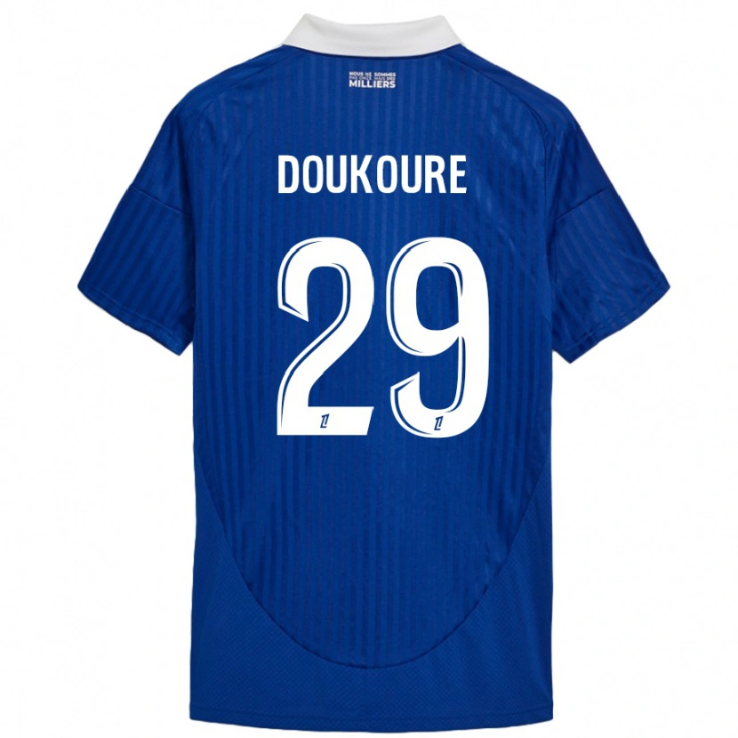Danxen Dame Ismaël Doukouré #29 Blå Hvit Hjemmetrøye Drakt Trøye 2024/25 Skjorter T-Skjorte