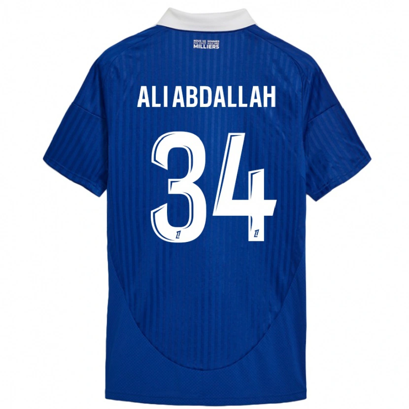Danxen Dame Aboubacar Ali Abdallah #34 Blå Hvit Hjemmetrøye Drakt Trøye 2024/25 Skjorter T-Skjorte