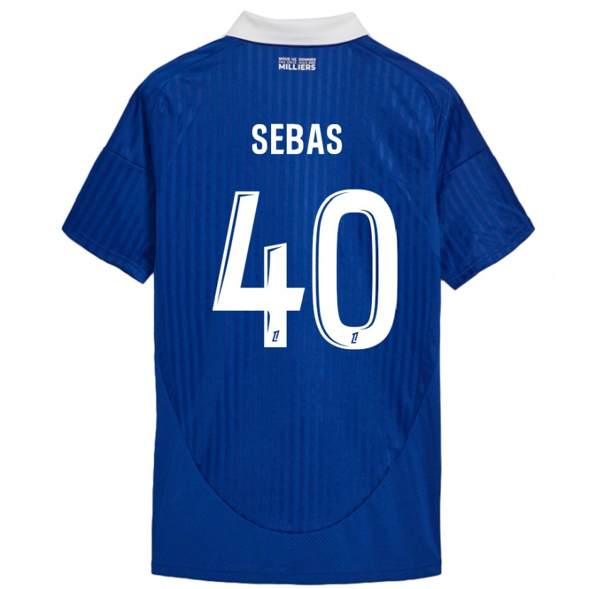 Danxen Dame Jérémy Sebas #40 Blå Hvit Hjemmetrøye Drakt Trøye 2024/25 Skjorter T-Skjorte