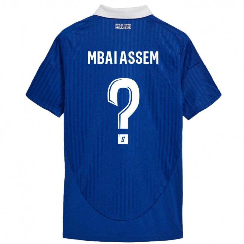Danxen Dame Chris Mbaï-Assem #0 Blå Hvit Hjemmetrøye Drakt Trøye 2024/25 Skjorter T-Skjorte