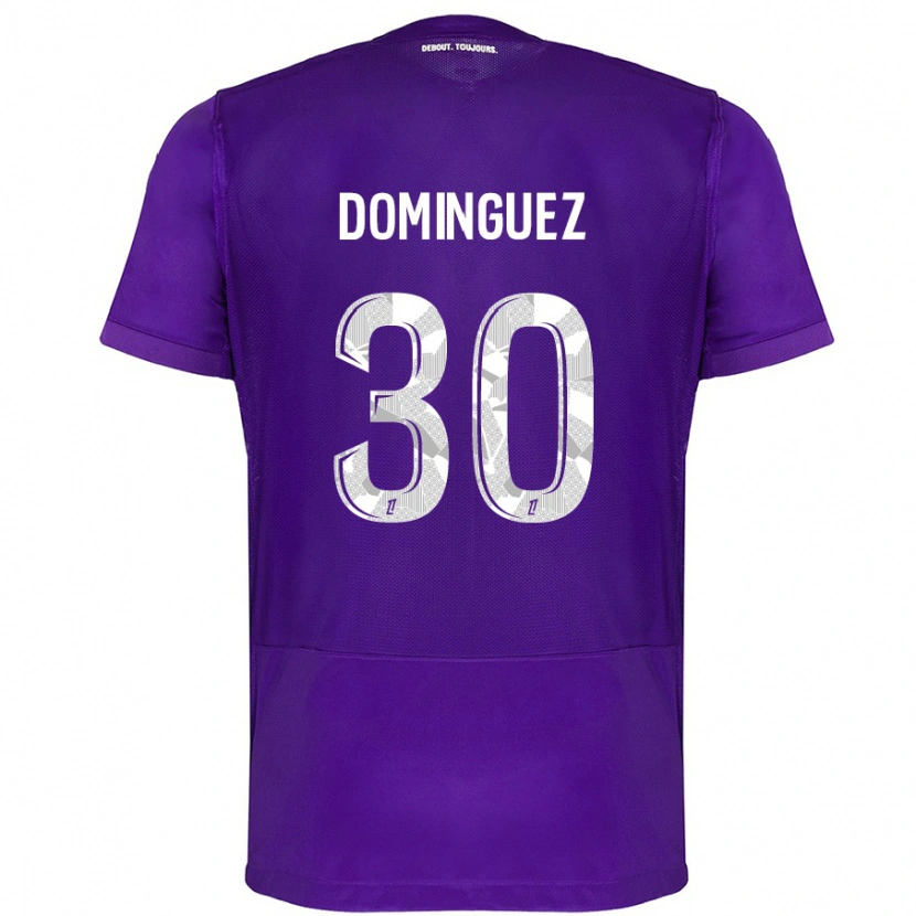 Danxen Dame Álex Domínguez #30 Lilla Hvit Hjemmetrøye Drakt Trøye 2024/25 Skjorter T-Skjorte