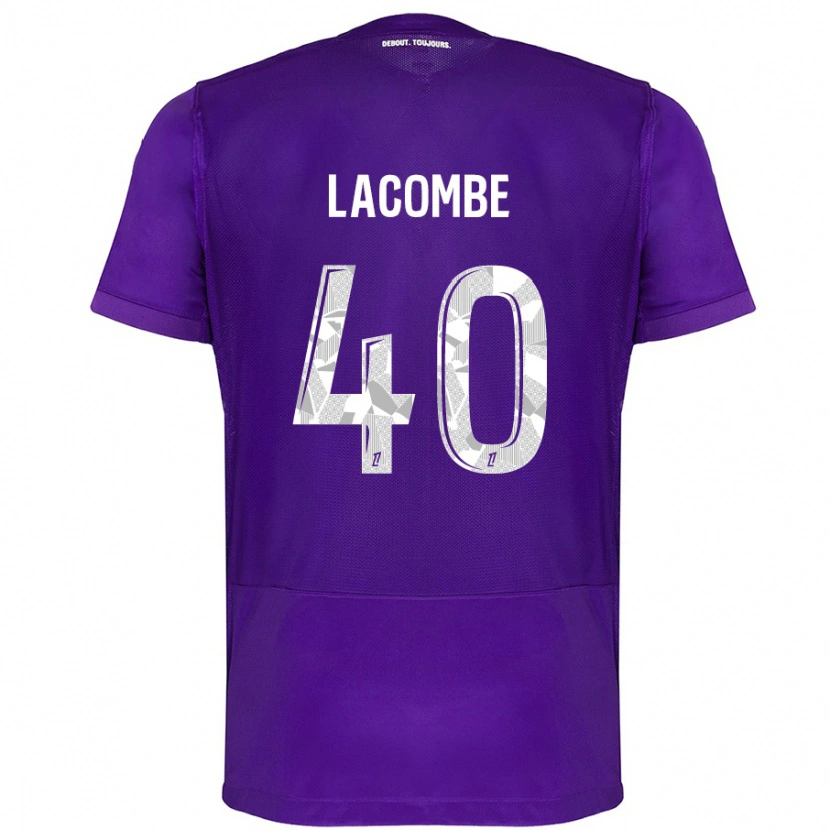 Danxen Dame Justin Lacombe #40 Lilla Hvit Hjemmetrøye Drakt Trøye 2024/25 Skjorter T-Skjorte