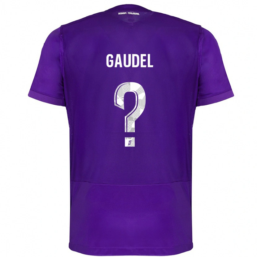 Danxen Dame Raphaël Gaudel #0 Lilla Hvit Hjemmetrøye Drakt Trøye 2024/25 Skjorter T-Skjorte