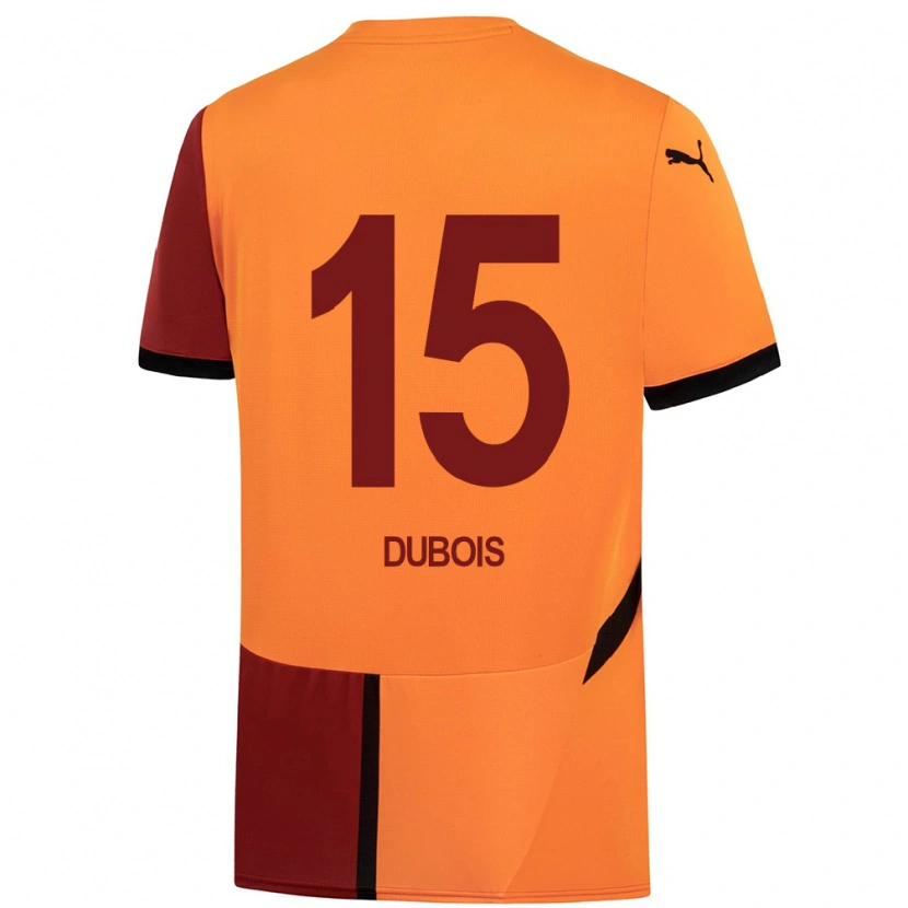Danxen Dame Léo Dubois #15 Gul Rød Hjemmetrøye Drakt Trøye 2024/25 Skjorter T-Skjorte