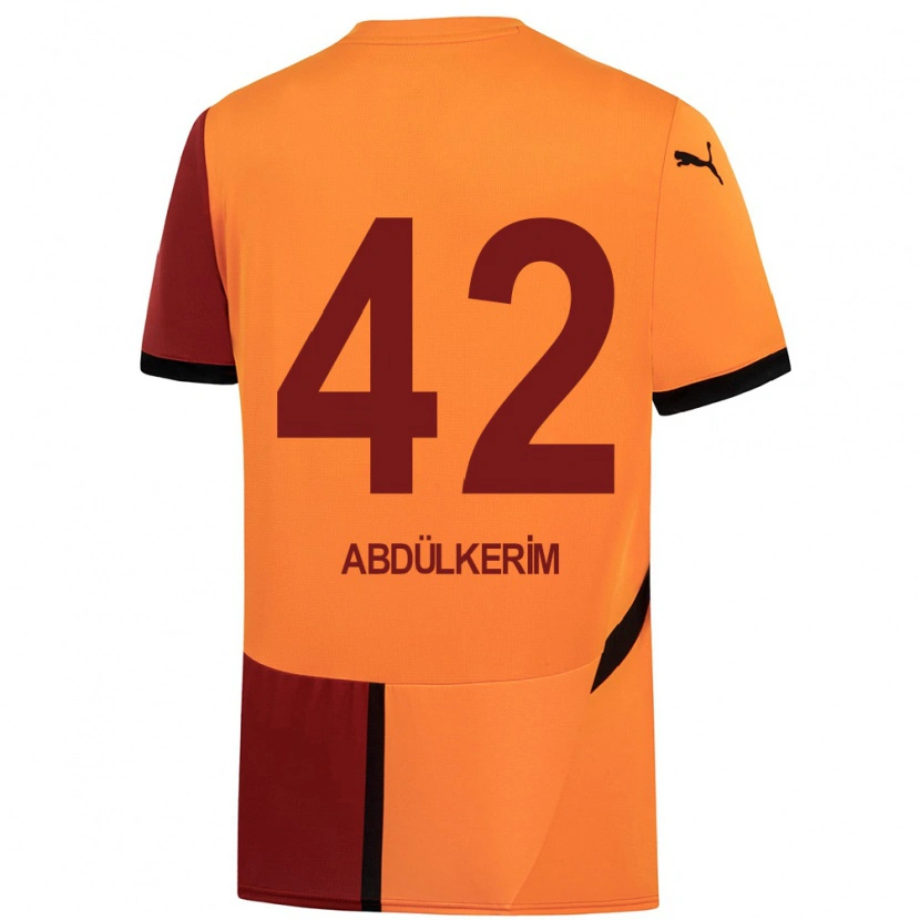 Danxen Dame Abdülkerim Bardakcı #42 Gul Rød Hjemmetrøye Drakt Trøye 2024/25 Skjorter T-Skjorte