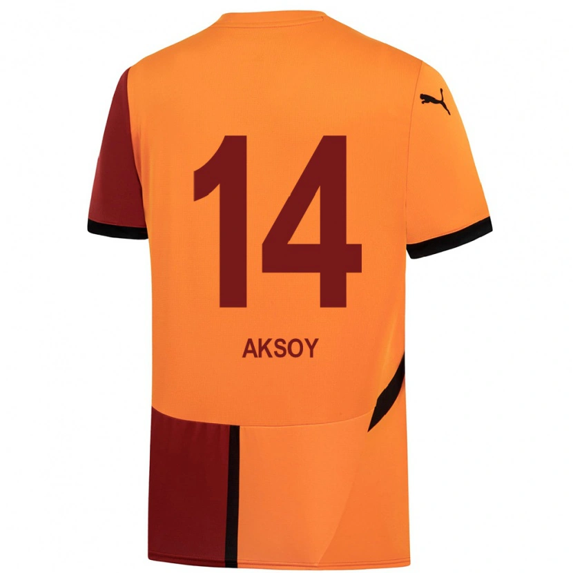 Danxen Dame Berkan Aksoy #14 Gul Rød Hjemmetrøye Drakt Trøye 2024/25 Skjorter T-Skjorte