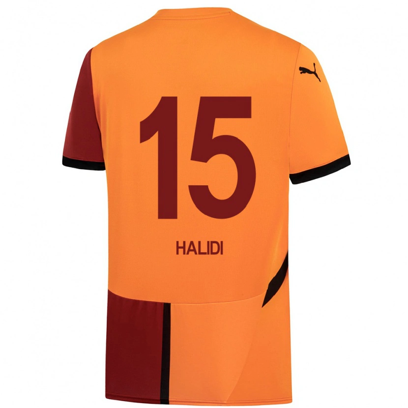 Danxen Dame İsa Halidi #15 Gul Rød Hjemmetrøye Drakt Trøye 2024/25 Skjorter T-Skjorte