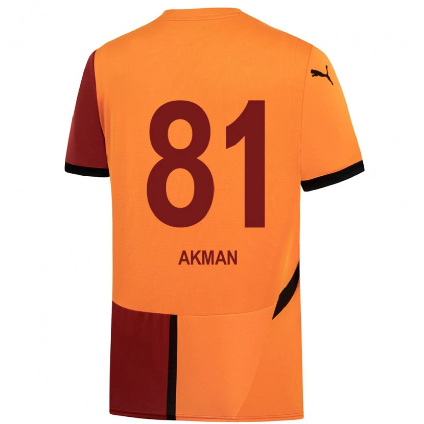 Danxen Dame Hamza Akman #81 Gul Rød Hjemmetrøye Drakt Trøye 2024/25 Skjorter T-Skjorte