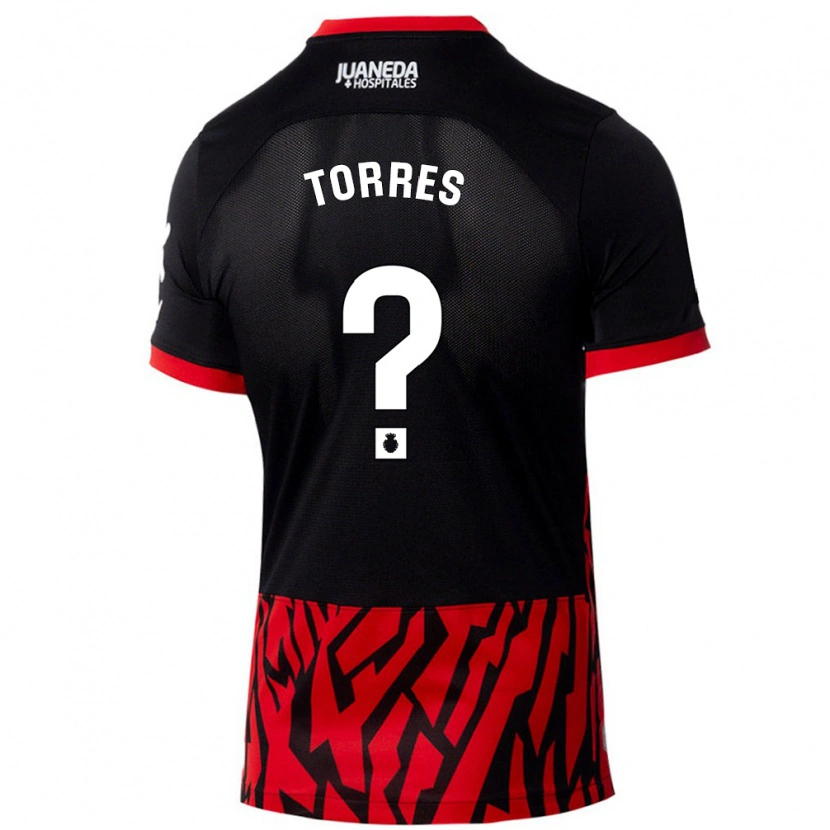 Danxen Dame Iker Torres #0 Svart Rød Hjemmetrøye Drakt Trøye 2024/25 Skjorter T-Skjorte