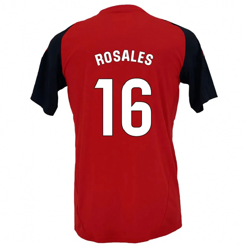 Danxen Dame Diego Rosales #16 Rød Svart Hjemmetrøye Drakt Trøye 2024/25 Skjorter T-Skjorte