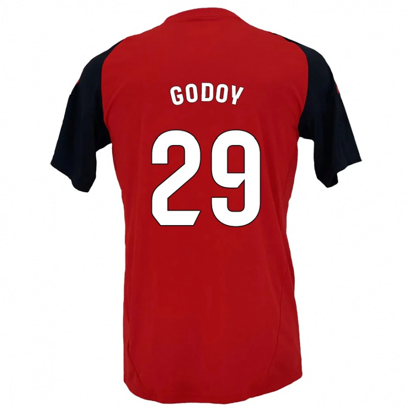 Danxen Dame Alan Godoy #29 Rød Svart Hjemmetrøye Drakt Trøye 2024/25 Skjorter T-Skjorte