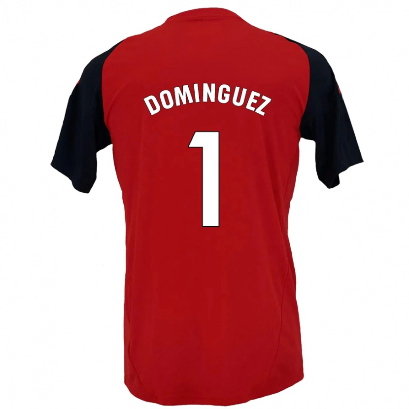 Danxen Dame Iago Domínguez #1 Rød Svart Hjemmetrøye Drakt Trøye 2024/25 Skjorter T-Skjorte