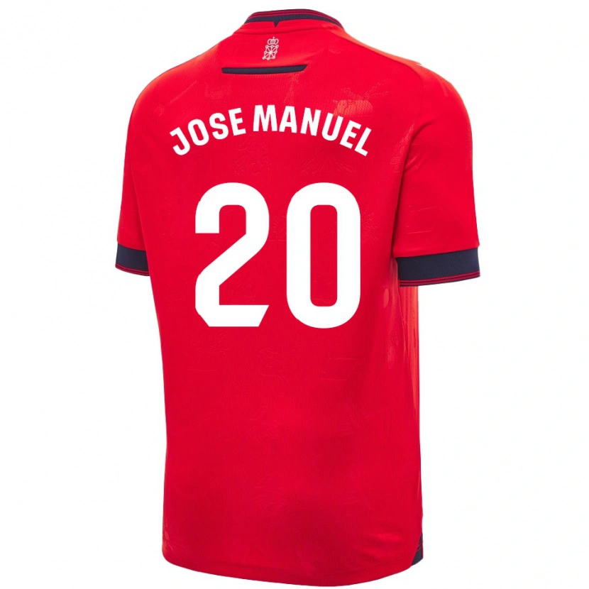 Danxen Dame José Manuel Arnáiz #20 Rød Hvit Hjemmetrøye Drakt Trøye 2024/25 Skjorter T-Skjorte