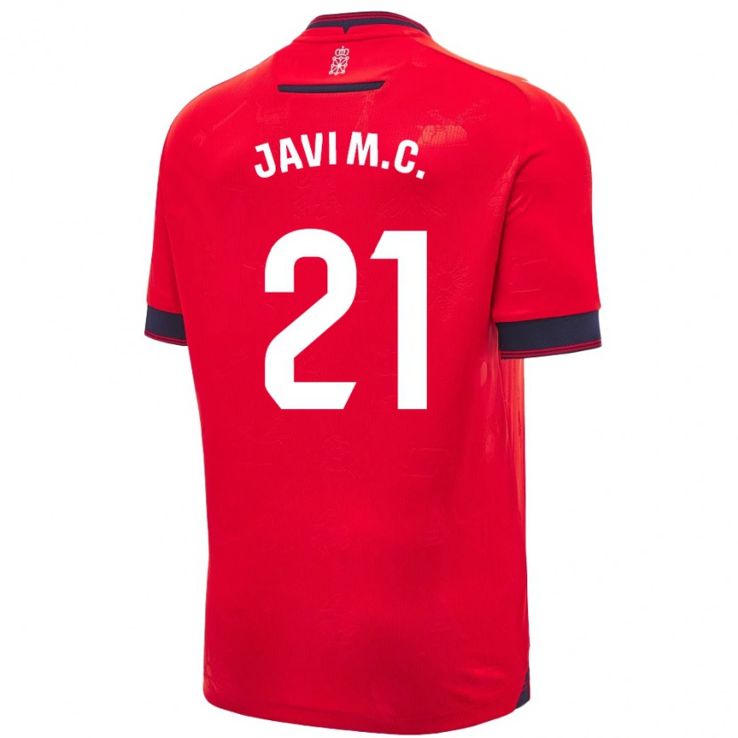 Danxen Dame Javi Martínez #21 Rød Hvit Hjemmetrøye Drakt Trøye 2024/25 Skjorter T-Skjorte