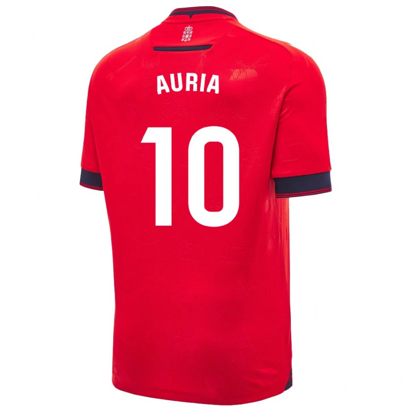 Danxen Dame Miguel Auría #10 Rød Hvit Hjemmetrøye Drakt Trøye 2024/25 Skjorter T-Skjorte