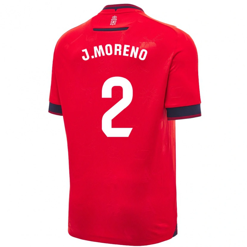 Danxen Dame Jorge Moreno #2 Rød Hvit Hjemmetrøye Drakt Trøye 2024/25 Skjorter T-Skjorte