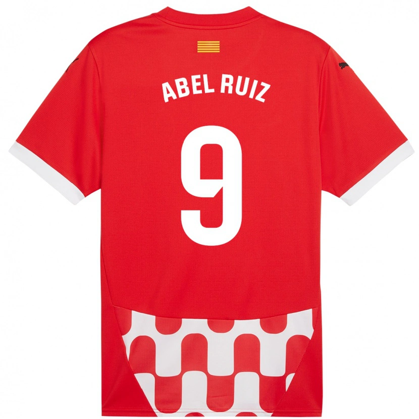 Danxen Dame Abel Ruiz #9 Rød Hvit Hjemmetrøye Drakt Trøye 2024/25 Skjorter T-Skjorte