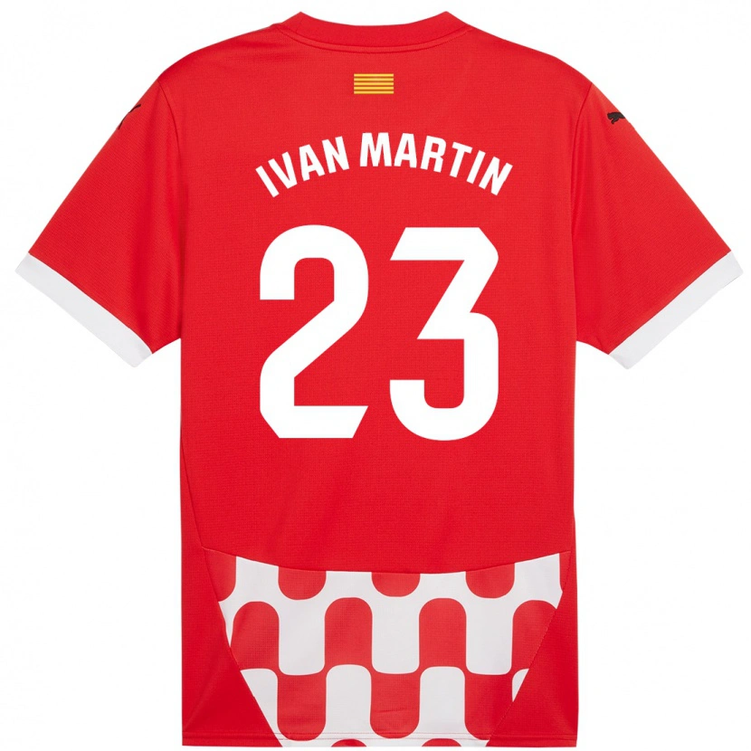 Danxen Dame Iván Martín #23 Rød Hvit Hjemmetrøye Drakt Trøye 2024/25 Skjorter T-Skjorte