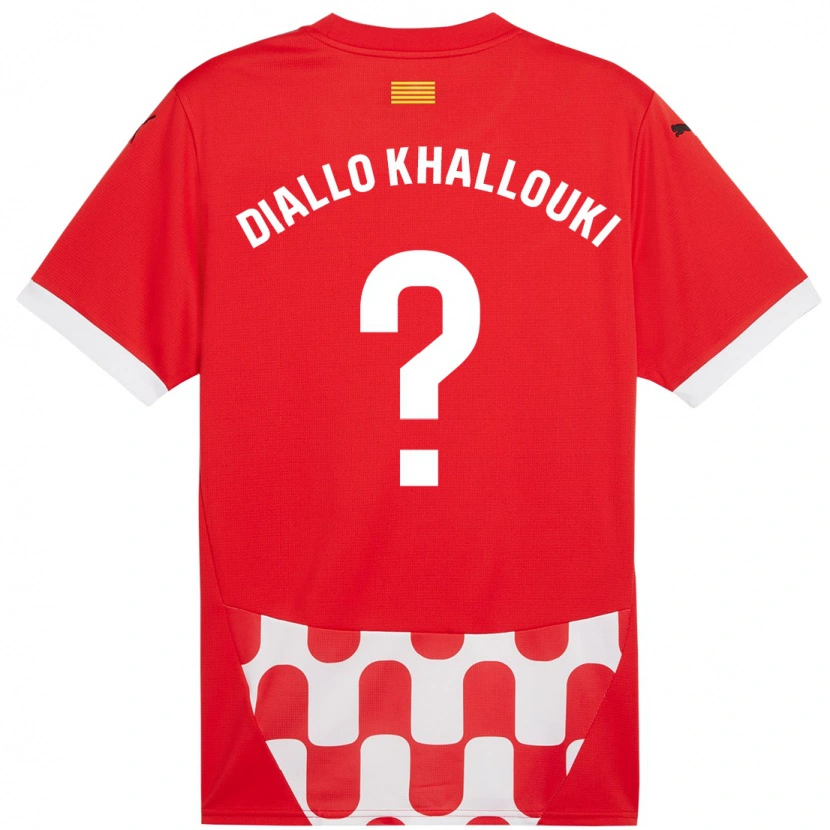 Danxen Dame Siaka Diallo Khallouki #0 Rød Hvit Hjemmetrøye Drakt Trøye 2024/25 Skjorter T-Skjorte