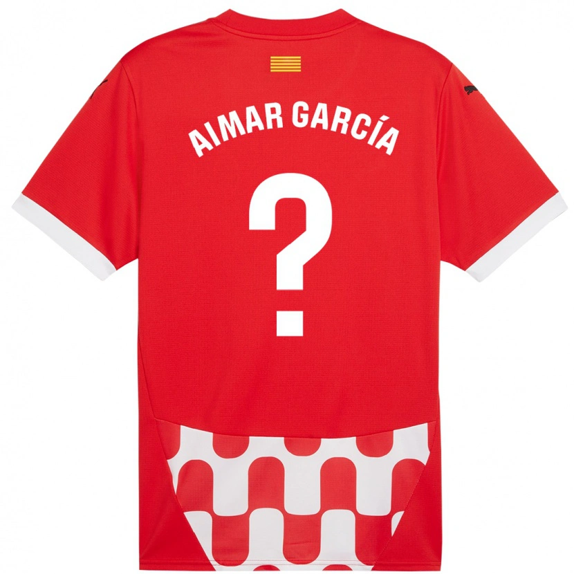 Danxen Dame Aimar García #0 Rød Hvit Hjemmetrøye Drakt Trøye 2024/25 Skjorter T-Skjorte