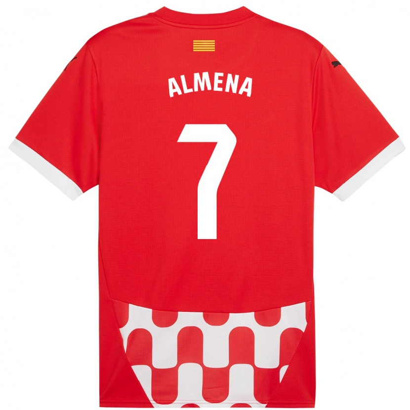 Danxen Dame Iker Almena #7 Rød Hvit Hjemmetrøye Drakt Trøye 2024/25 Skjorter T-Skjorte
