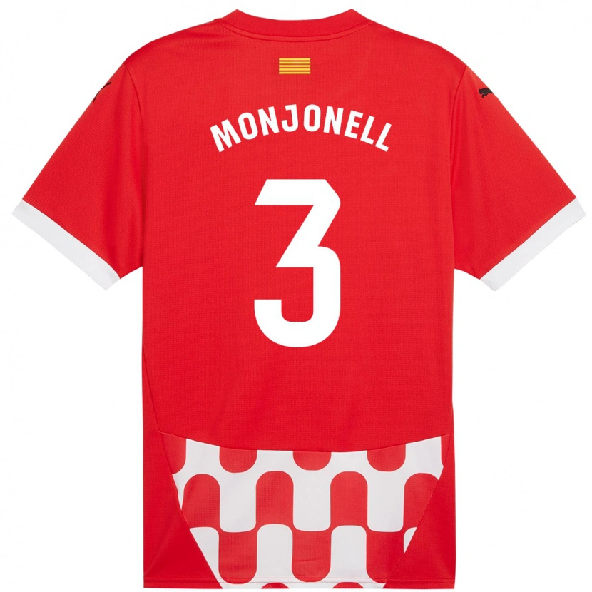 Danxen Dame Eric Monjonell #3 Rød Hvit Hjemmetrøye Drakt Trøye 2024/25 Skjorter T-Skjorte