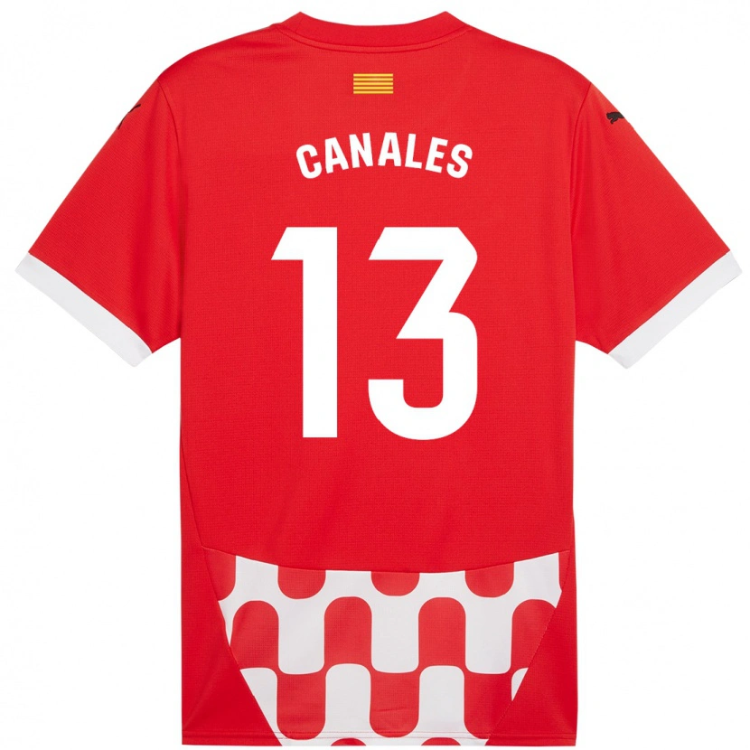 Danxen Dame Juanvi Canales #13 Rød Hvit Hjemmetrøye Drakt Trøye 2024/25 Skjorter T-Skjorte