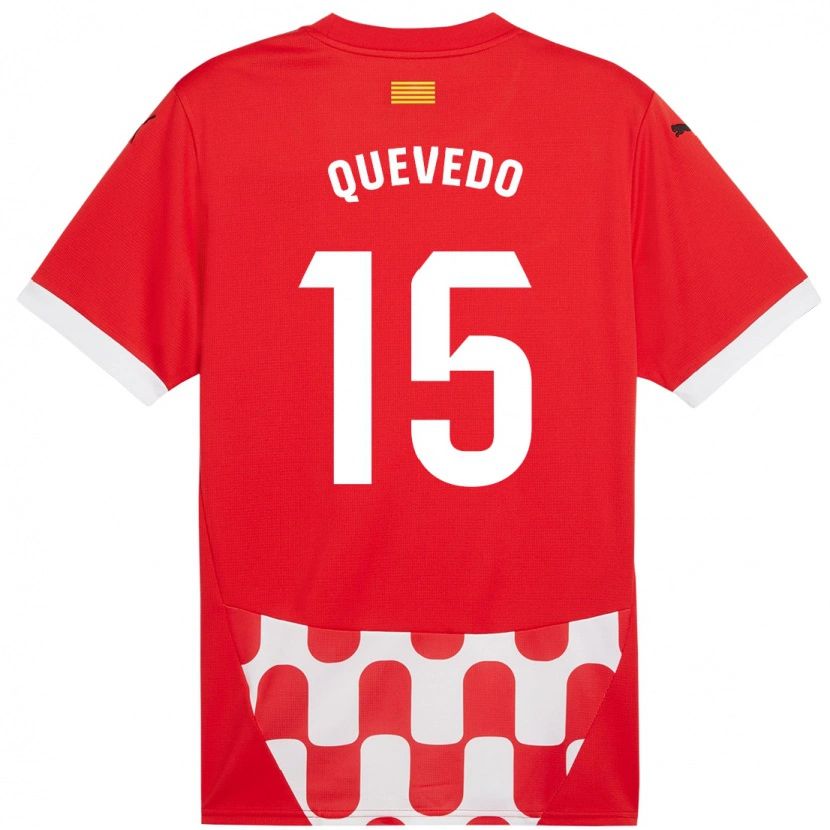 Danxen Dame Erik Quevedo #15 Rød Hvit Hjemmetrøye Drakt Trøye 2024/25 Skjorter T-Skjorte