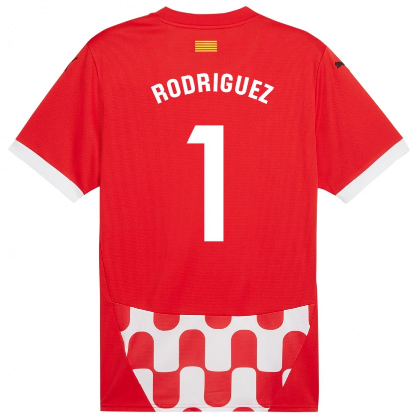 Danxen Dame Maria Rodríguez #1 Rød Hvit Hjemmetrøye Drakt Trøye 2024/25 Skjorter T-Skjorte