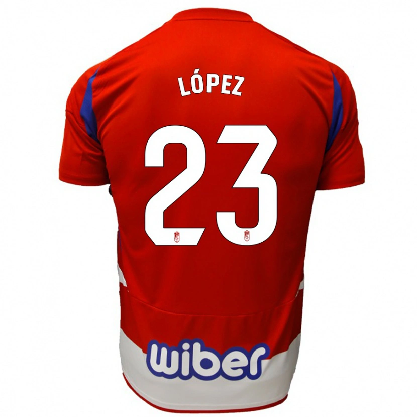 Danxen Dame Diego López #23 Rød Hvit Blå Hjemmetrøye Drakt Trøye 2024/25 Skjorter T-Skjorte