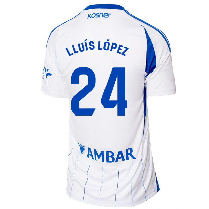 Danxen Dame Lluís López #24 Rød Hvit Hjemmetrøye Drakt Trøye 2024/25 Skjorter T-Skjorte
