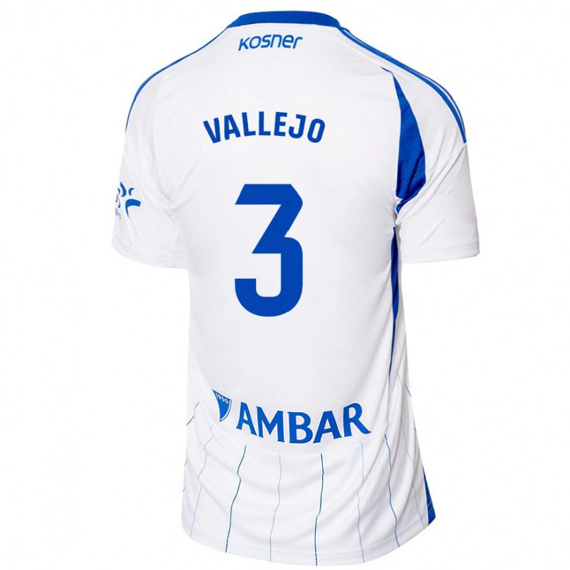 Danxen Dame Jaime Vallejo #3 Rød Hvit Hjemmetrøye Drakt Trøye 2024/25 Skjorter T-Skjorte