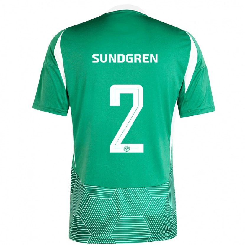 Danxen Dame Daniel Sundgren #2 Grønn Hvit Hjemmetrøye Drakt Trøye 2024/25 Skjorter T-Skjorte