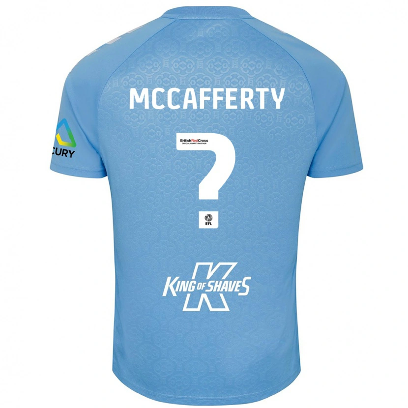 Danxen Dame Lewys Mccafferty #0 Blå Hvit Hjemmetrøye Drakt Trøye 2024/25 Skjorter T-Skjorte