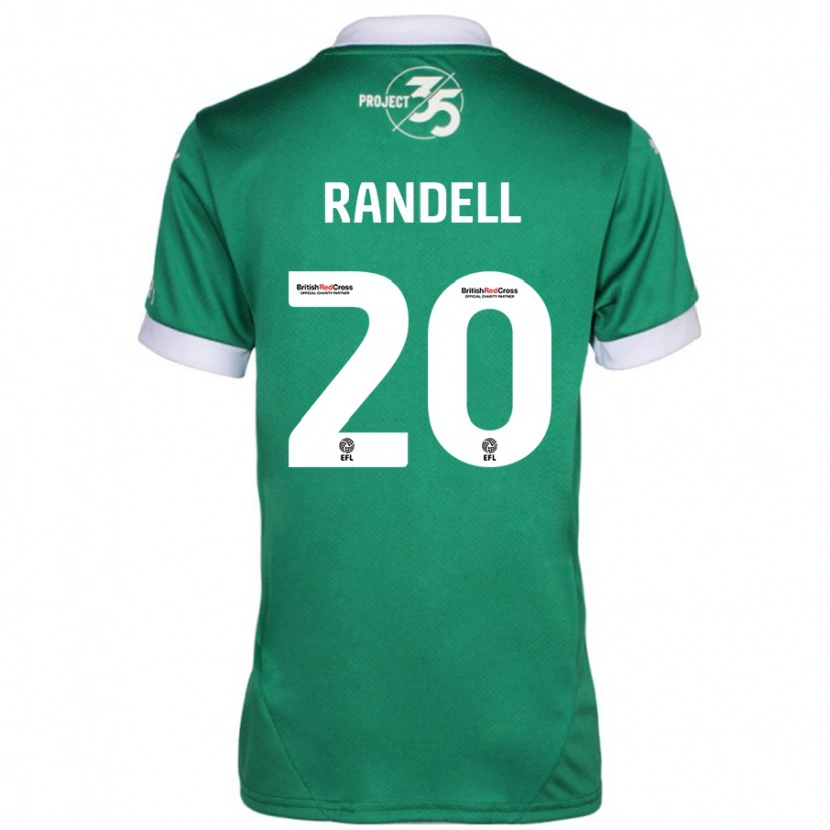 Danxen Dame Adam Randell #20 Grønn Hvit Hjemmetrøye Drakt Trøye 2024/25 Skjorter T-Skjorte